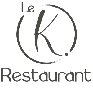 Logo of the restaurant "Le K" with a stylized letter K inside a circle and the word "Restaurant" below