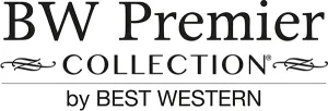 Logo de la collection BW Premier par Best Western, avec un texte stylisé et des ornements décoratifs