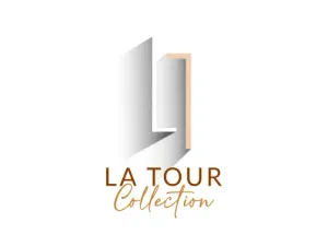 Logo stylisé en forme de tour avec les mots "LA TOUR Collection" écrits en dessous